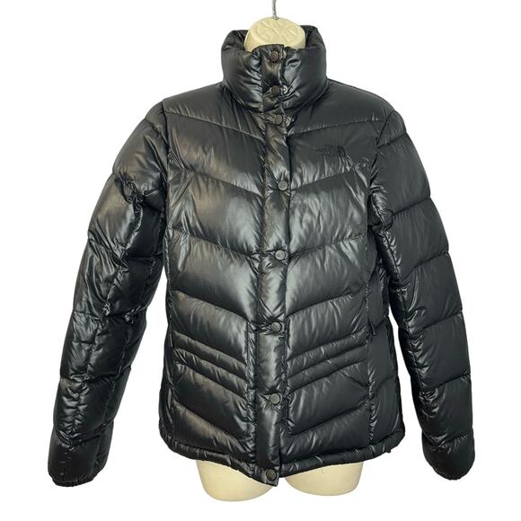 The North Face Black 700 Goose Down Puffer Jacket Black Full Zip Medium - Picture 1 of 15